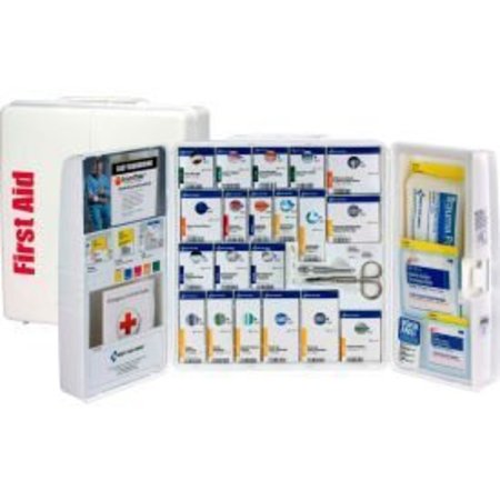 ACME UNITED First Aid Only 1000-FAE-0103 Plastic SmartCompliance First Aid Cabinet With Medications, 50 Person 1000-FAE-0103